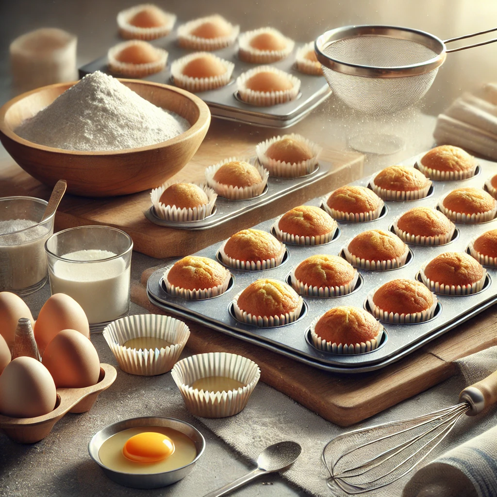 przygotowane muffinki wraz ze składnikami